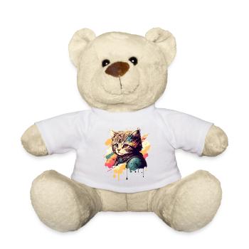 Vintage Kitten - Teddy Bear - white - Front