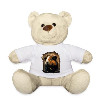 Cochon d’Inde doux - Nounours - blanc - Devant