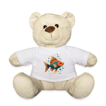 Illustration unique de poisson - Nounours - blanc - Devant