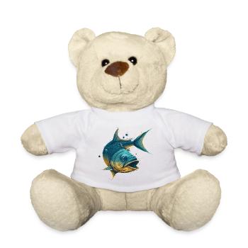 Peinture de poissons - Nounours - blanc - Devant