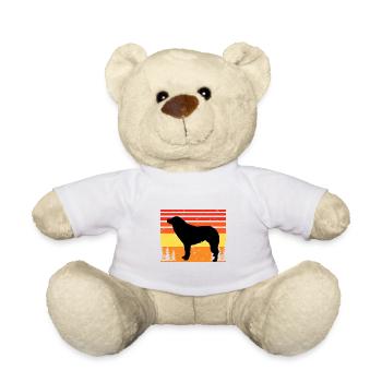 Aidi Dog Silhouette Vintage Sunset pour les amoureux des chiens - Nounours - blanc - Devant