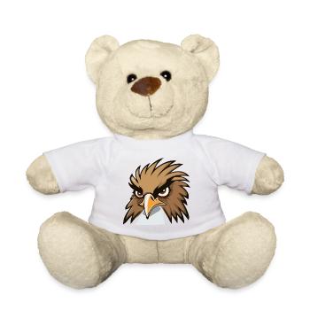 Illustration de bande dessinée Funny Eagle Head - Nounours - blanc - Devant