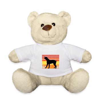 Boerboel Dog Lover Silhouette Vintage Sunset - Nounours - blanc - Devant