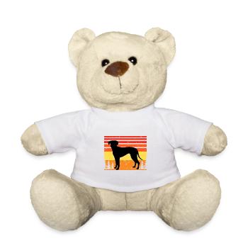 Blue Lacy Dog Lover Silhouette Vintage Sunset - Nounours - blanc - Devant