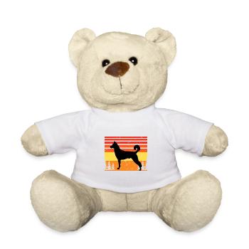 Canaan Dog Lover Silhouette Vintage Sunset - Nounours - blanc - Devant