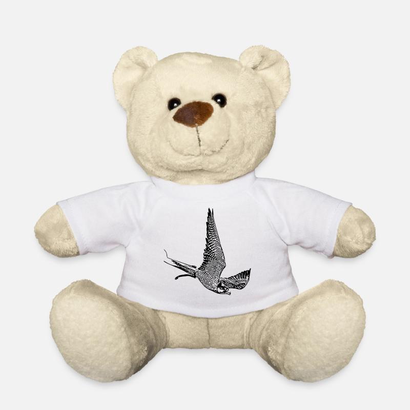 Falke im Sturzflug - Teddy - Weiß