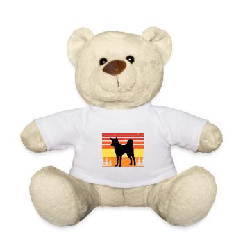 Indian Pariah Dog Lover Silhouette Vintage Sunset - Nounours - blanc - Devant