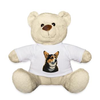 Confuse Looks Corgi - Teddy Bear - white - Front