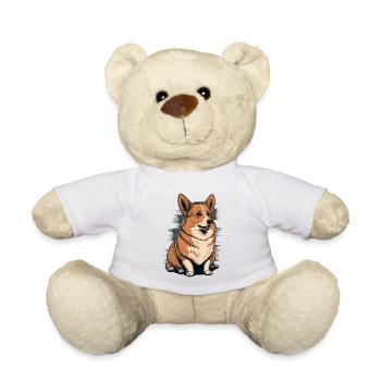 Fat Corgi - Teddy Bear - white - Front