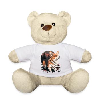 Trauriger Corgi im Freien - Teddy - Weiß - Vorne