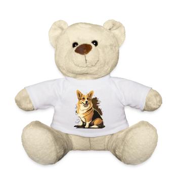 Very Cute Corgi - Teddy Bear - white - Front