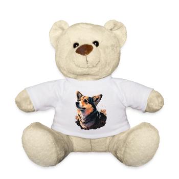 charmant Corgi - Nounours - blanc - Devant