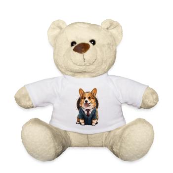 Verspielter Corgi Hund - Teddy - Weiß - Vorne