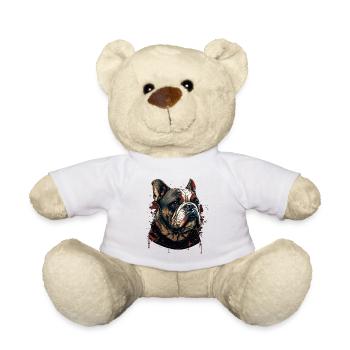 Tête de bouledogue Art - Nounours - blanc - Devant