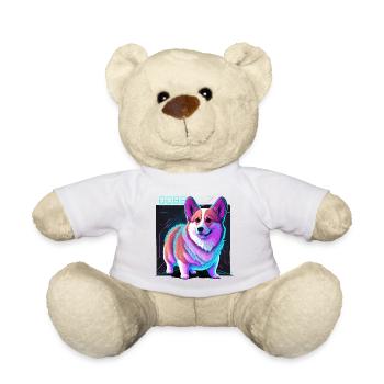 Cyber Corgi - Teddy Bear - white - Front
