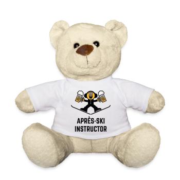 Après-Ski Instructor (Bier / Karikatur / 3C) - Teddy - Weiß - Vorne