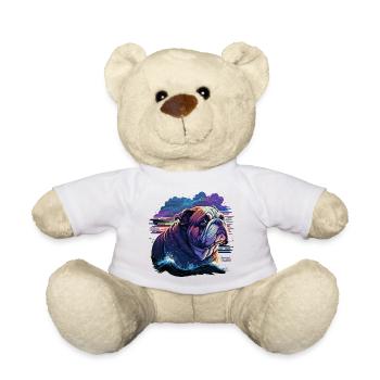 Bulldog on Water - Teddy Bear - white - Front
