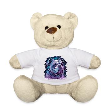 Vieux Bulldog Vaporwave - Nounours - blanc - Devant