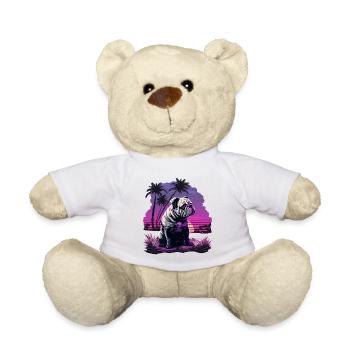 Bouledogue solitaire - Nounours - blanc - Devant
