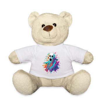 Colorful Ghost - Teddy Bear - white - Front