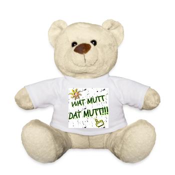 Wat Mutt - Dat Mutt!! WebRadio_KRACKSATT (Slogan) - Teddy - Weiß - Vorne