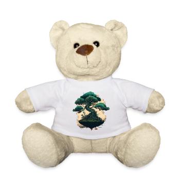 Tiny Green Bonsai - Teddy Bear - white - Front