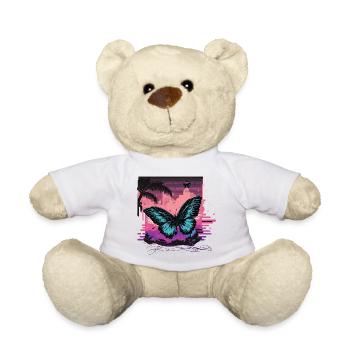 Fliegender Dampfwellen-Schmetterling - Teddy - Weiß - Vorne