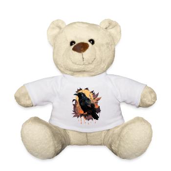 Observer Crow - Teddy Bear - white - Front