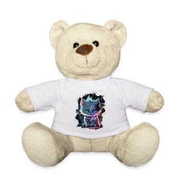 Chaton puissant - Nounours - blanc - Devant