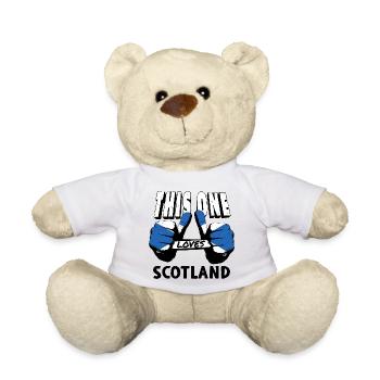 Schottland Flagge Schottische Fahne Alba GB UK - Teddy - Weiß - Vorne