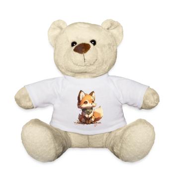 roter fuchs, cartoon, anime comic fox - Teddy - Weiß - Vorne
