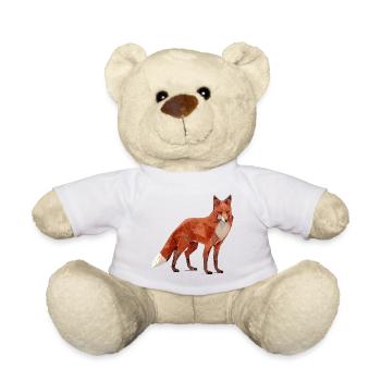 Renard origami, géométrie animal, beau design - Nounours - blanc - Devant