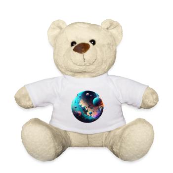 3D Blue Universe - Teddy Bear - white - Front