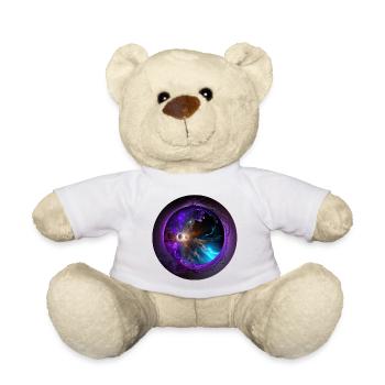 3D lila Universum - Teddy - Weiß - Vorne