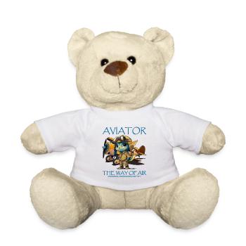AVIATOR (aircraft, aviation) - Teddy Bear - white - Front