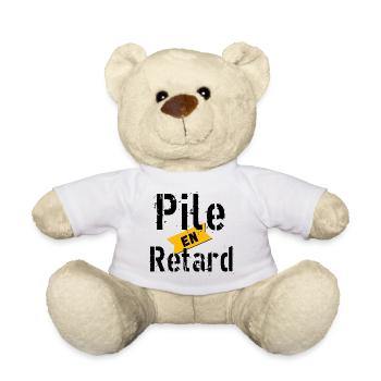 Pile en Retard - Nounours - blanc - Devant