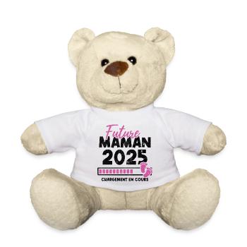 Future maman 2025 chargement en cours - Nounours - blanc - Devant