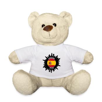 Cordoba Skyline Spain Flag Travel Souvenir - Teddy Bear - white - Front