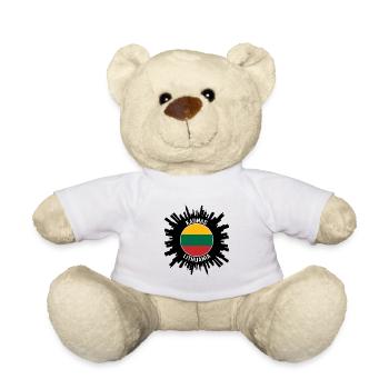 Kaunas Skyline Litauen Flagge Reise Souvenir - Teddy - Weiß - Vorne