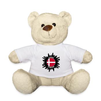 Aarhus Skyline Denmark Flag Travel Souvenir - Teddy Bear - white - Front
