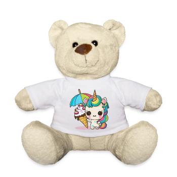 Süße Träume: Ein Einhorn - Teddy - Weiß - Vorne