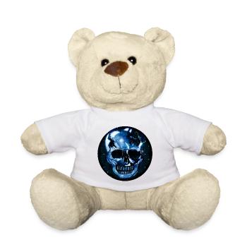 Crâne sombre en cristal de verre - Nounours - blanc - Devant