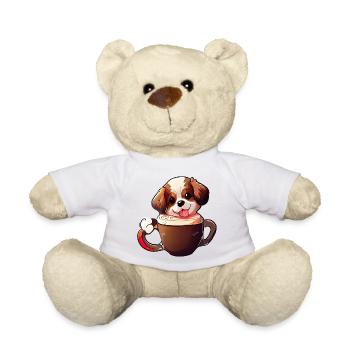 Show your love for dogs and coffee - Teddy Bear - white - Front
