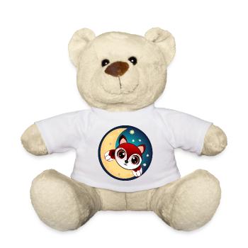 Schlauer Fuchs im Mond - SCHLAFEN - Teddy - Weiß - Vorne