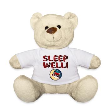 Schlafen Sie gut - Sleeping FOX at the Moon - Tier - Teddy - Weiß - Vorne