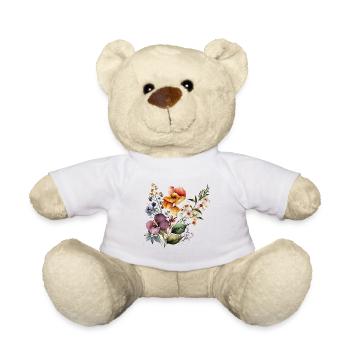 Watercolor Flowers - Nounours - blanc - Devant
