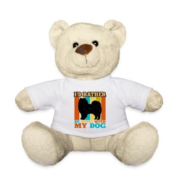 American Eskimo Dog Love Silhouette Vintage Sunset - Nounours - blanc - Devant