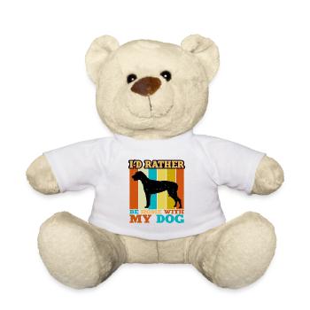 American Foxhound Dog Love Silhouette Retro Sunset - Nounours - blanc - Devant