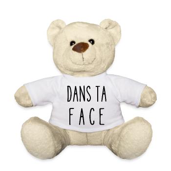 dans ta face - Nounours - blanc - Devant