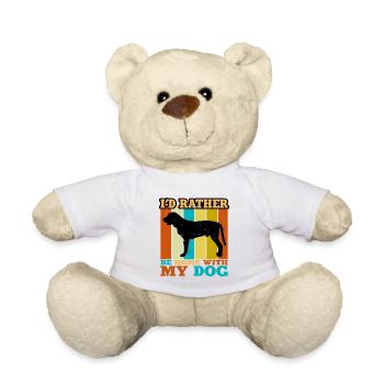 Broholmer Dog Lover Silhouette Vintage Sunset - Teddy Bear - white - Front